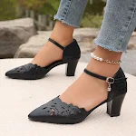 Women's Casual Mid Heel Belted Sandal for everyday wear, offering comfort and style to elevate any outfit. — photo 2