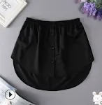 Camisa Versátil com Barra Falsa e Suéter, Saia Falsa. Crie múltiplos looks com facilidade, perfeita para combinar e estilizar seu guarda-roupa diário. — foto 3
