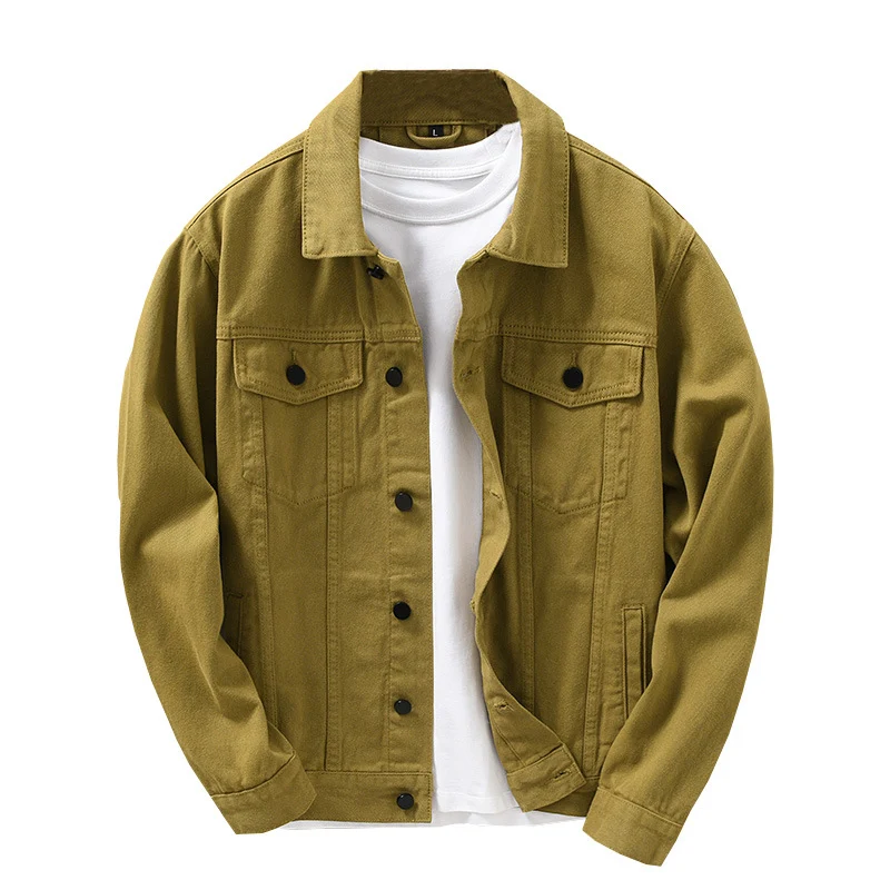Men's French Retro Casual Solid Color Denim Jacket Shirt. Comfortable, stylish, and perfect for everyday wear. A timeles — photo 8