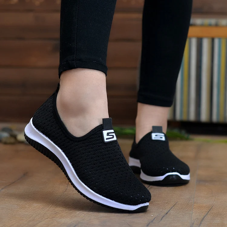 Title 5, Womens One-Step Woven Hollow Net Shoes for Fas...