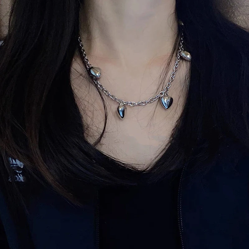 Title 5, Collana Clavicola Cuore Pesca Punk Cool Donna, ...