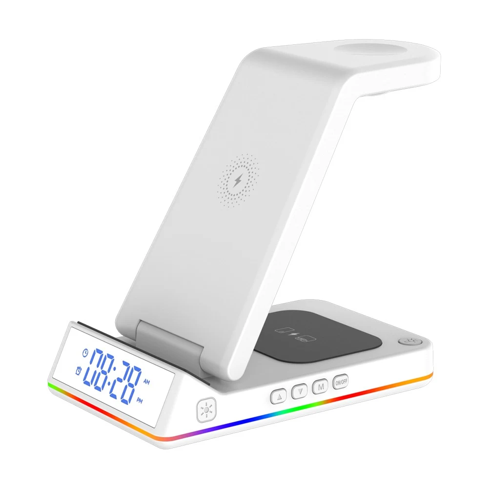 Title 1, Headset Clock 5-in-1 Wireless Charger. Charge y...