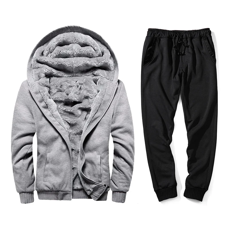 Pure Color Hooded Jacket and Casual Sports Trousers. Loose two-piece suit, perfect for sports or everyday wear. Comforta — photo 2