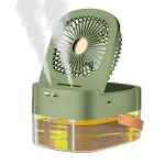 Mini-Luftkühler mit Befeuchtungsfunktion für den Schreibtisch Fernbedienung Timer Großer Wind Leise USB-Laden — foto 3