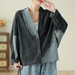 Top patchwork retrò artistico con design unico, senso della personalità, contrasto cromatico e stile speciale, perfetto per esprimere la tua arte. — foto 8