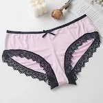 Lace Women's Ice Silk Underwear, low waist design plus size briefs, offering superior comfort and a smooth, stylish fit — photo 8