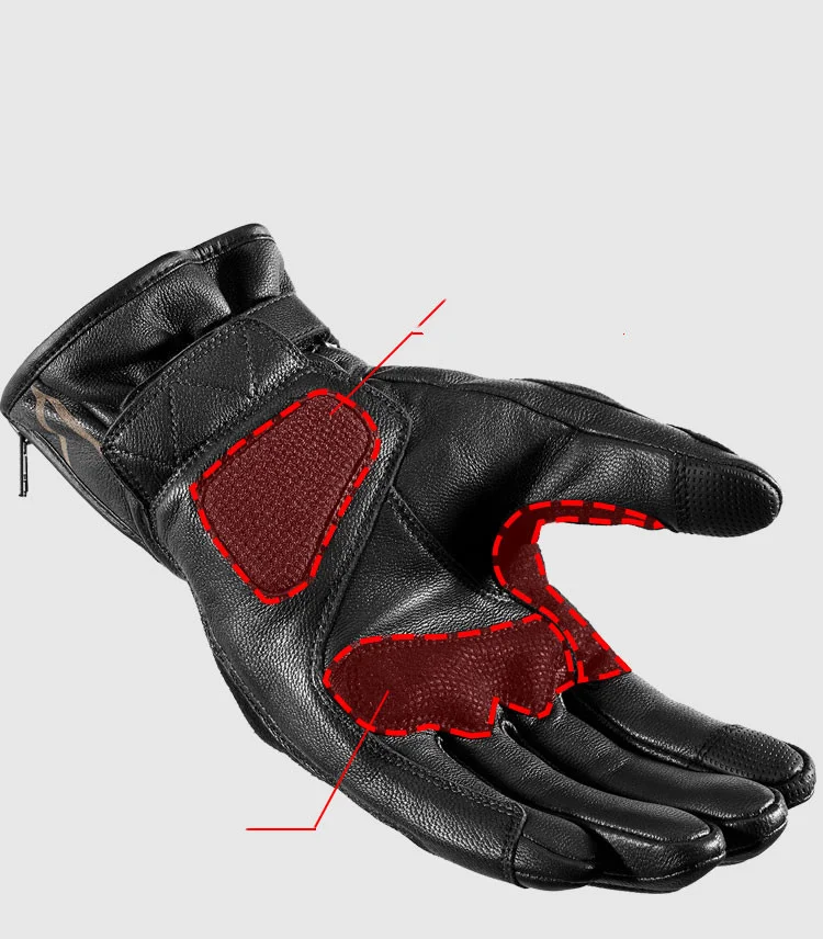 Solid Color Men's Leather Motorcycle Gloves provide excellent protection and style for riders. Enjoy a safe and comforta — photo 3