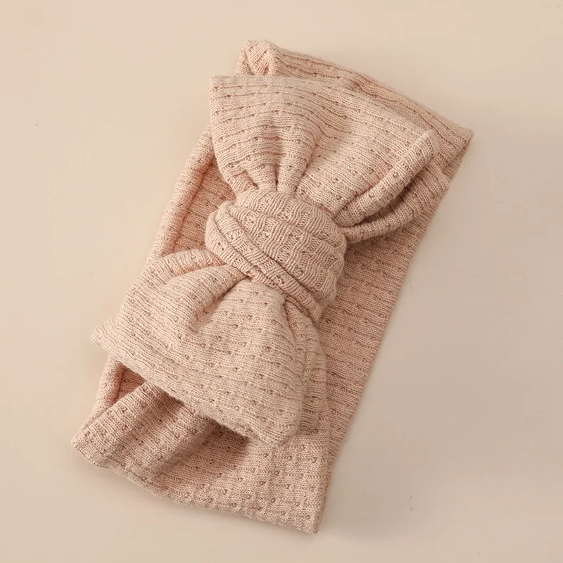Faixa de cabelo de bebê com laço de algodão elástico, macia e confortável. Perfeita para penteados fofos, ideal para a pele sensível do bebê. — foto 11