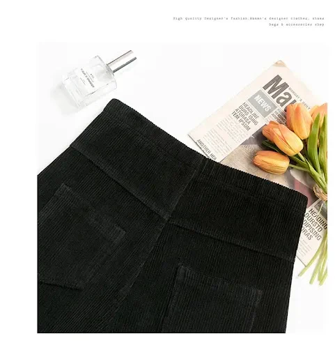 Title 7, Pregnant Womens Plush Corduroy Trousers with B...