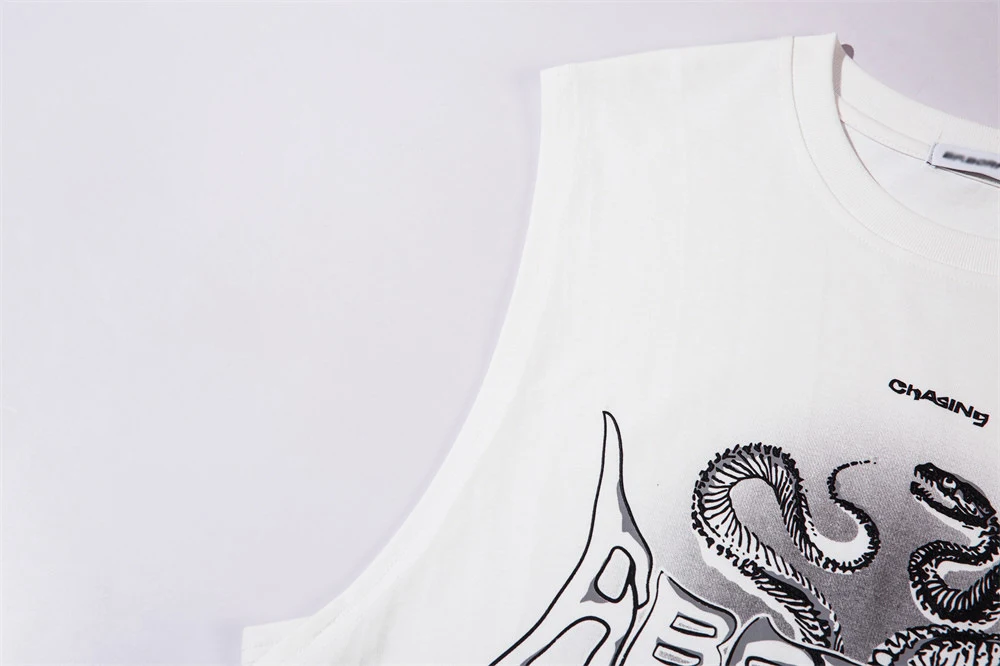 Title 4, Gilet casual da uomo con stampa serpente, perfe...