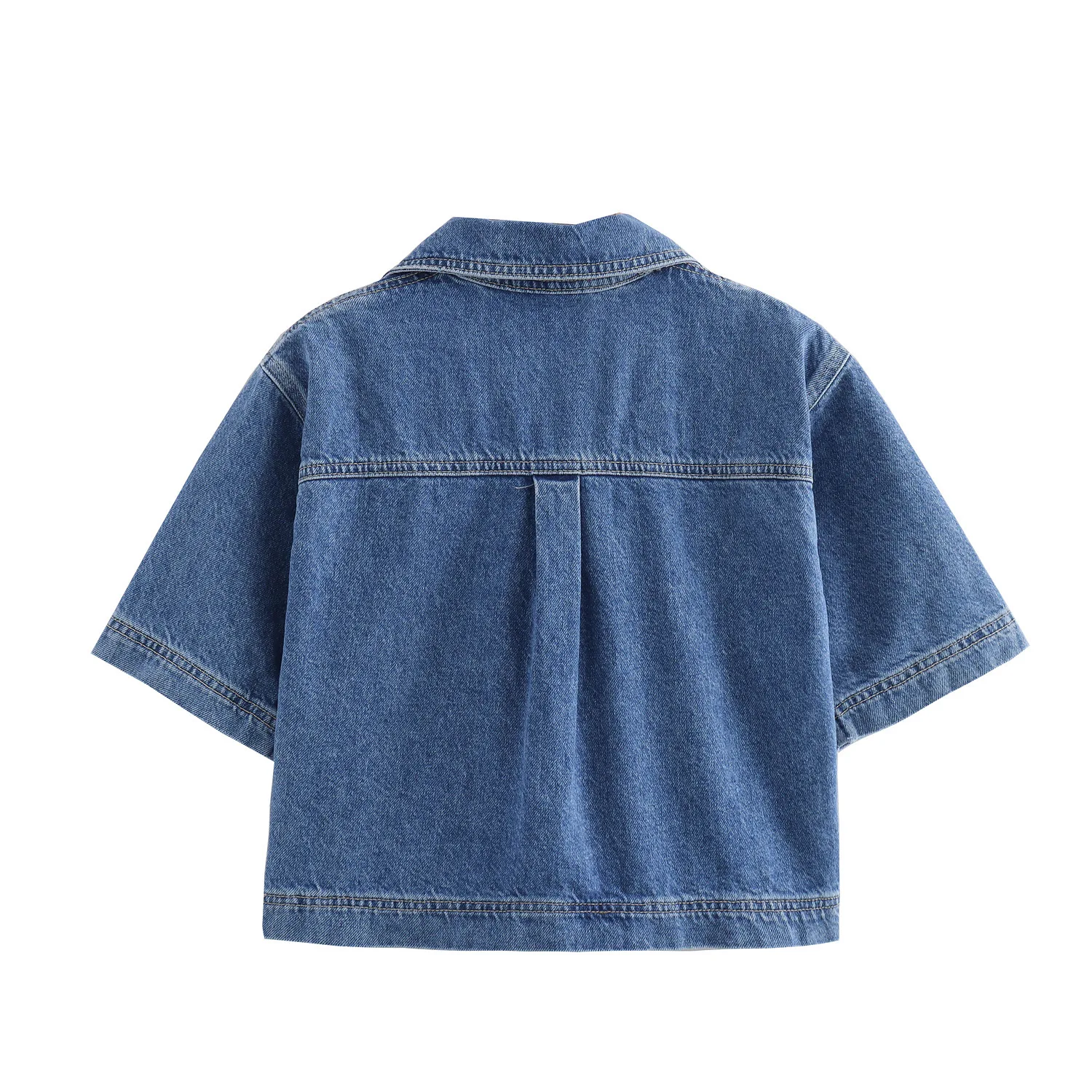 Title 3, Damen Denim Anzug mit Culottes und doppelreihig...