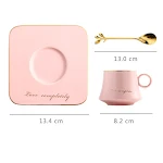 Phnom Penh Square Coffee Cup Set for Office, Home, Bar. Enjoy coffee in style and elegance. Perfect for any setting, enh — photo 4