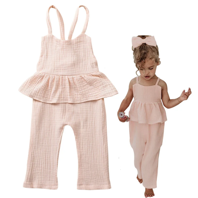 Title 2, Macacão fashion infantil de algodão liso com ca...