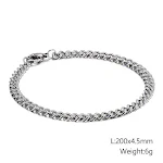 Herren Armband Edelstahl Schlichtes Design Europäisch Amerikanischer Stil Trendiges Accessoire Langlebiges und Modernes Schmuckstück — foto 3