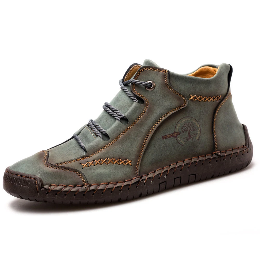 Title 48, Vintage handgenähte Lederstiefel Hochwertige ha...