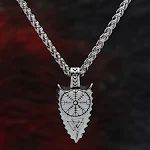 Colar Masculino Aço Inox Triângulo Floco de Neve Runas Flecha Personalidade Estiloso e Único Presente Moderno — foto 8