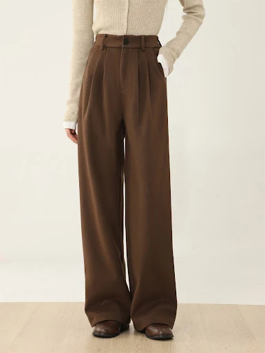 Title 11, Womens Black Straight Draping Suit Pants. Comf...