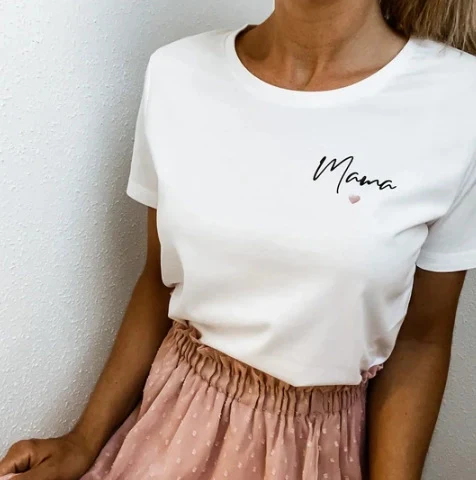 Women's T-shirt Green Blue Pink Printed Short Sleeve Casual Weekend Basic V-neck. A versatile and comfortable everyday t — photo 1
