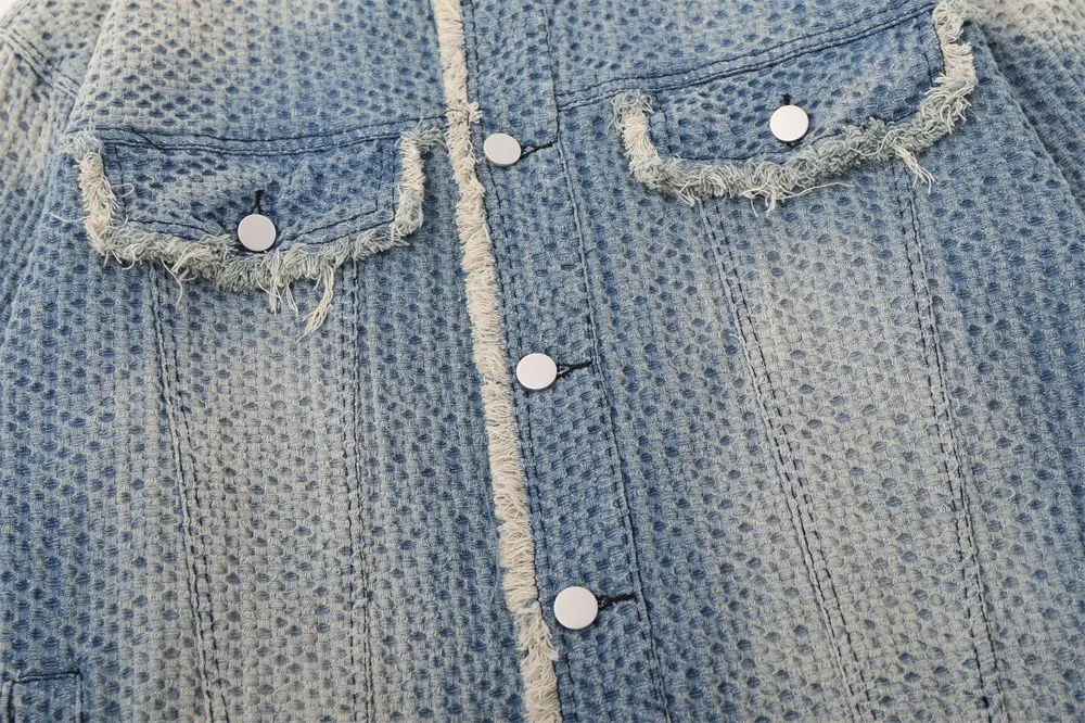 Title 5, Cappotto in denim lavato e usurato per gatti co...