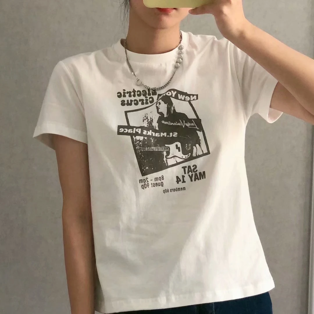 Title 3, Rock Guitarist Printed T-shirt Round Neck Short...