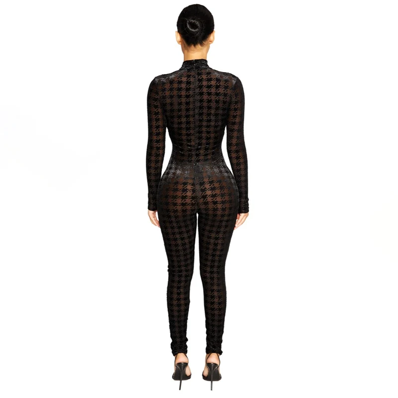 Title 6, Dames effen kleur sexy nauwsluitende jumpsuit m...