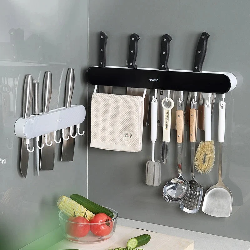 Title 1, Wall-mounted Knife Rack Kitchen Supplies Integr...