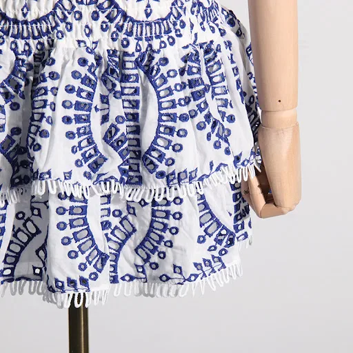 Title 11, Fashion Embroidered Ruffled Short Dress