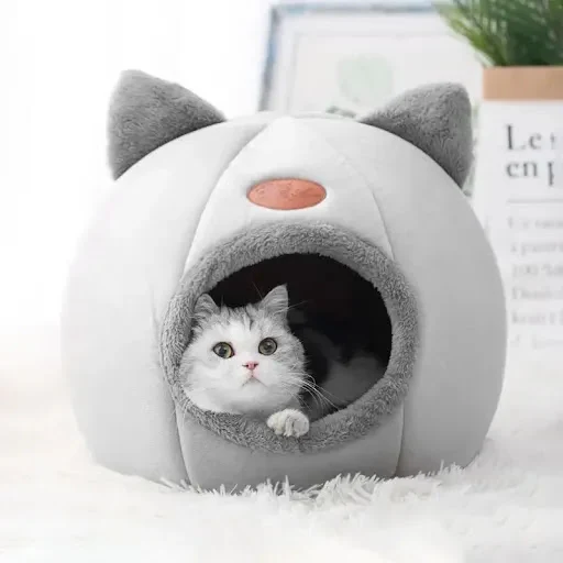 New Deep Sleep Comfort In Winter Cat Bed Iittle Mat Basket Small Dog House Products Pets Tent Cozy Cave Nest Indoor Cama — photo 2