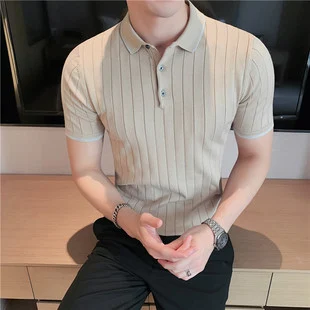 Title 10, Mens New Polo Collar Solid Color Casual Busine...