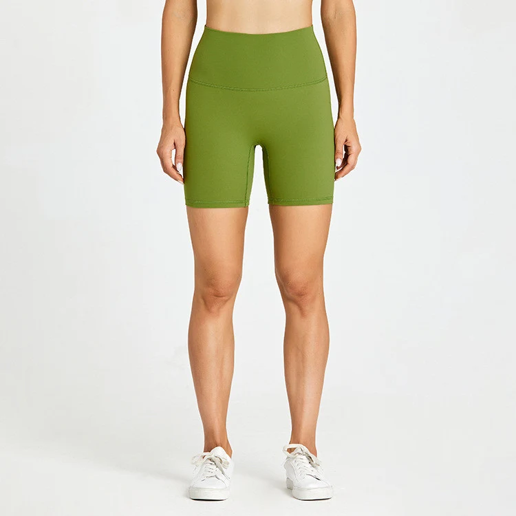 Trainiere ohne Scham! "Feel Naked" High-Waist Yoga Shorts. Scrub-Effekt, eng anliegend & perfekt für dein Workout. — foto 14