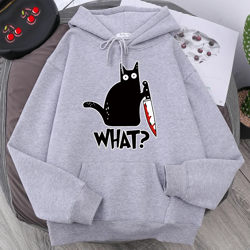 Moletom com capuz "Gato Preto Surpreso" masculino. Conforto, estilo e um toque de mistério para você se destacar com um visual incrível e moderno. — foto 20