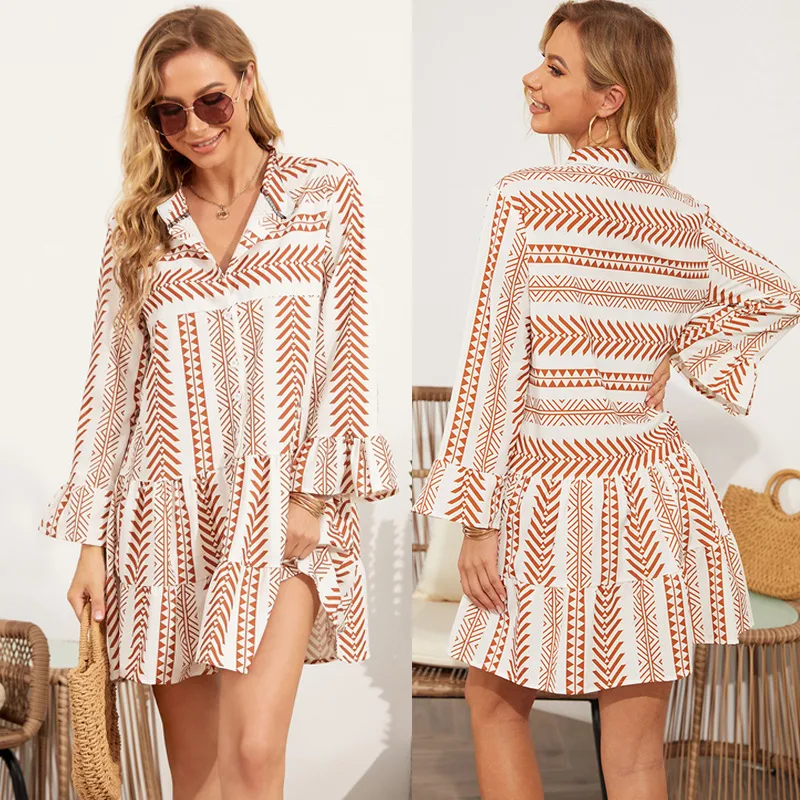 Novo vestido feminino do início do outono — foto 6