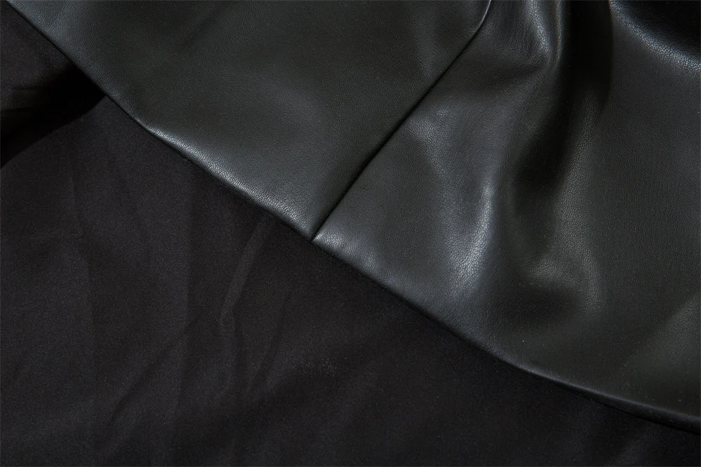 American Style Belted Mid-length PU Leather Coat for Men Autumn and Winter. Stay warm and stylish with this classic coat — photo 16