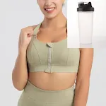 Sutiã sem costura com zíper frontal, push up, lingerie feminina, sem fio, para dormir, esportivo e ativo. — foto 7
