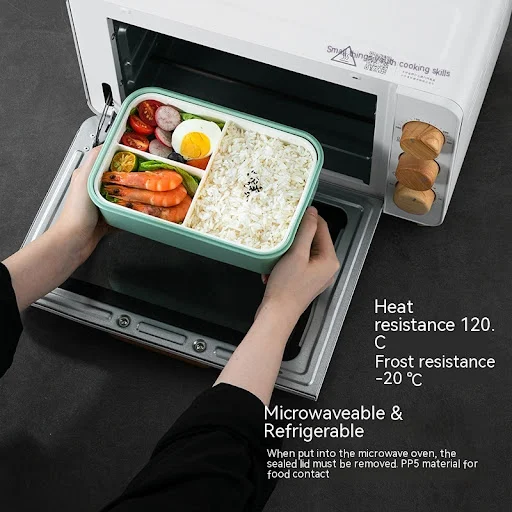 Title 2, Microwave Heating Lunch Box Rectangular Fruit C...