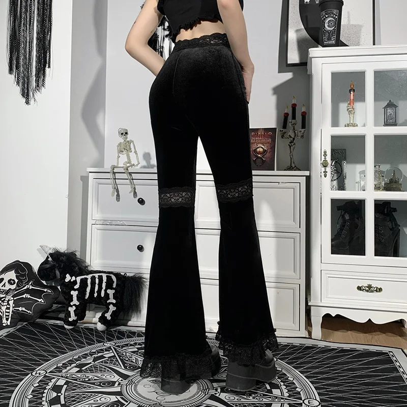 Mode hiphop flared broek. Comfortabele pasvorm en urban stijl voor dames en heren. Perfect voor een trendy streetwear look. — foto 7