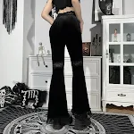 Mode hiphop flared broek. Comfortabele pasvorm en urban stijl voor dames en heren. Perfect voor een trendy streetwear look. — foto 7
