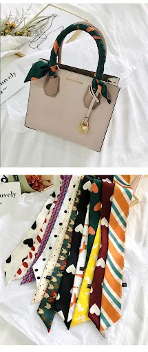 Title 7, Spring and Autumn Ribbon Narrow Strip Silk Scar...