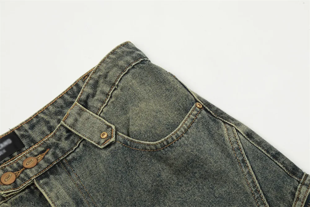 Title 11, Mens Big Horn Jeans Fashion Personality Comfor...