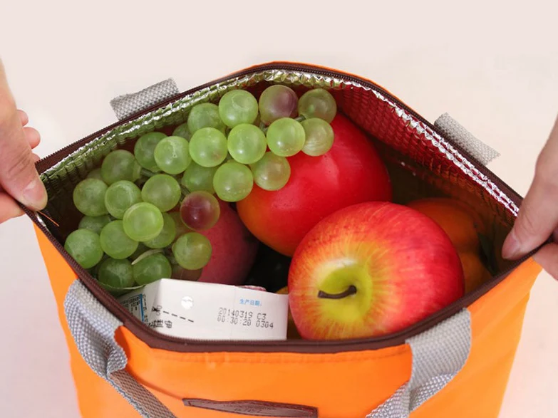Bolsa de mão com isolamento e à prova d'água, cor doce, para armazenamento de gelo. Mantenha seus alimentos e bebidas frescos e protegidos com estilo. — foto 11
