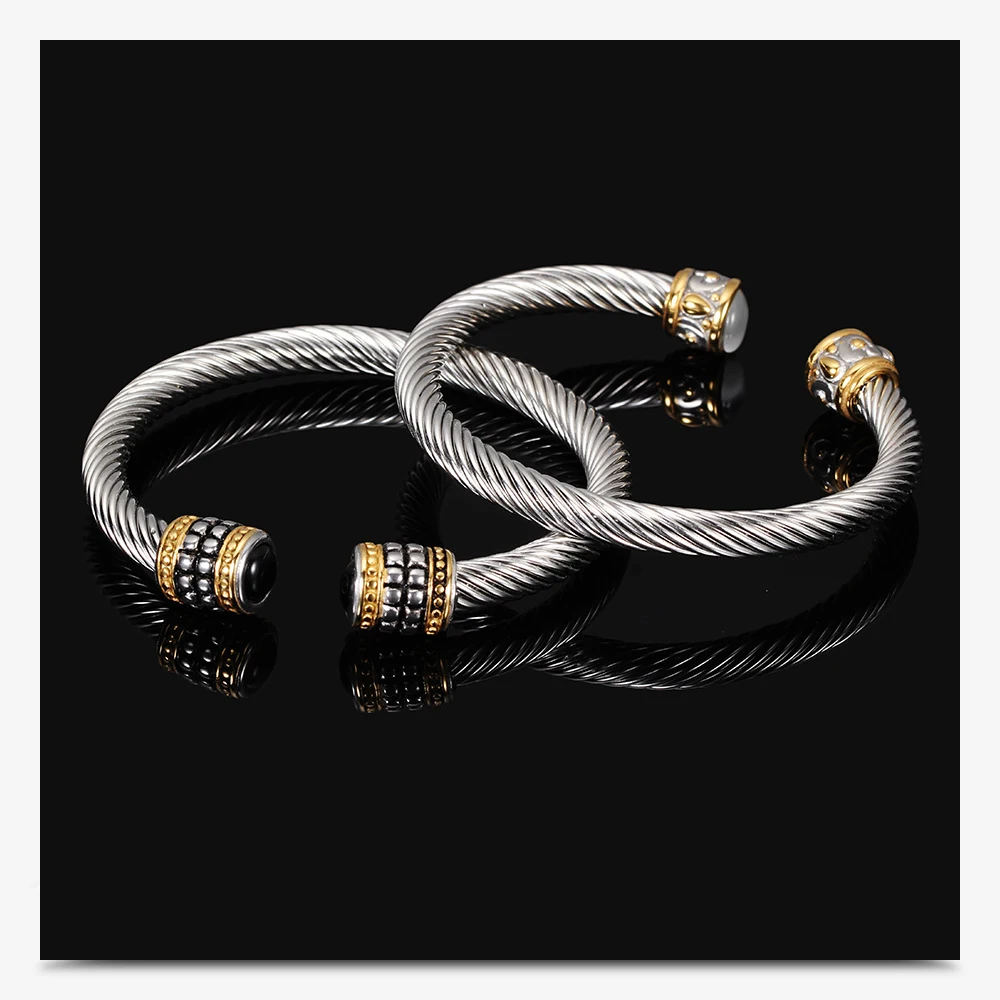 Title 4, Pulseira de ouro vintage de dois tons