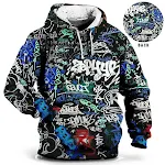 Heren hoodie met letterpatroon, comfortabel en warm, perfect voor dagelijks gebruik en casual activiteiten, moderne uitstraling. — foto 14