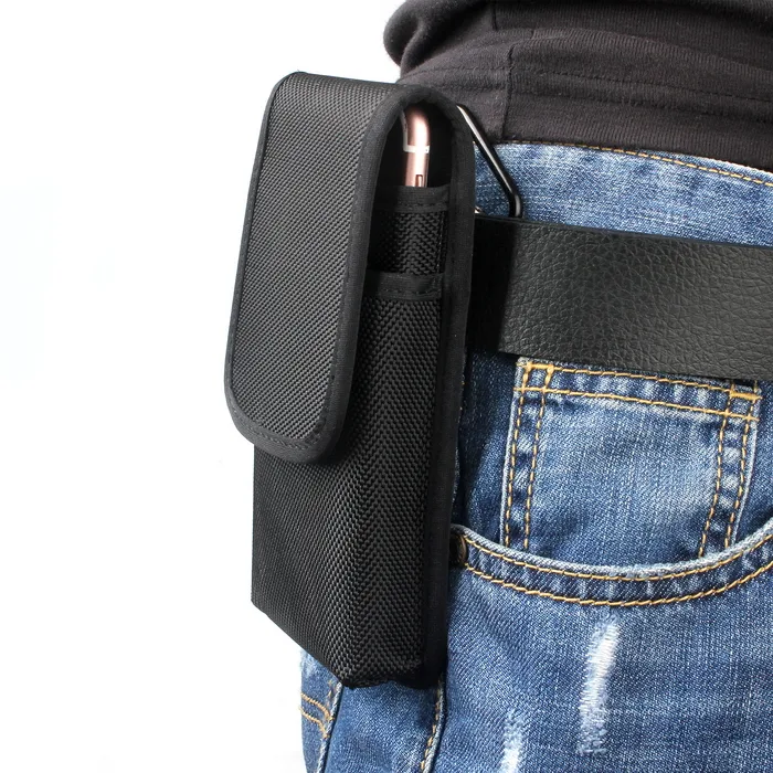 Title 11, Double nylon cell phone belt bag for secure car...