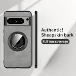 Capa para telefone com anel, sucção magnética, couro de ovelha, anti-queda. Proteção elegante e segura para seu smartphone. — foto 6