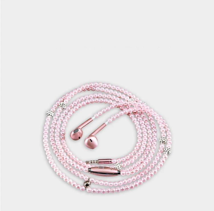 Title 4, Earplugs Pearl Necklace Fashion Subwoofer Wire ...