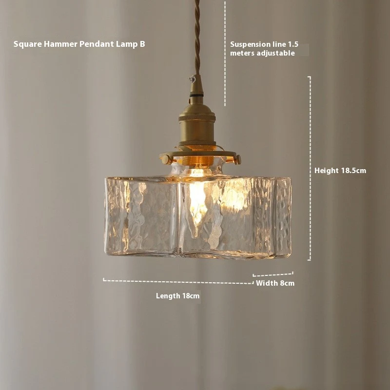 Japanese Retro Glass Small Droplight Nordic Enhance your space with this charming vintage-inspired droplight, perfect fo — photo 4