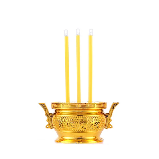 Title 3, Lotus Lamp LED Simulation Electronic Incense Tu...