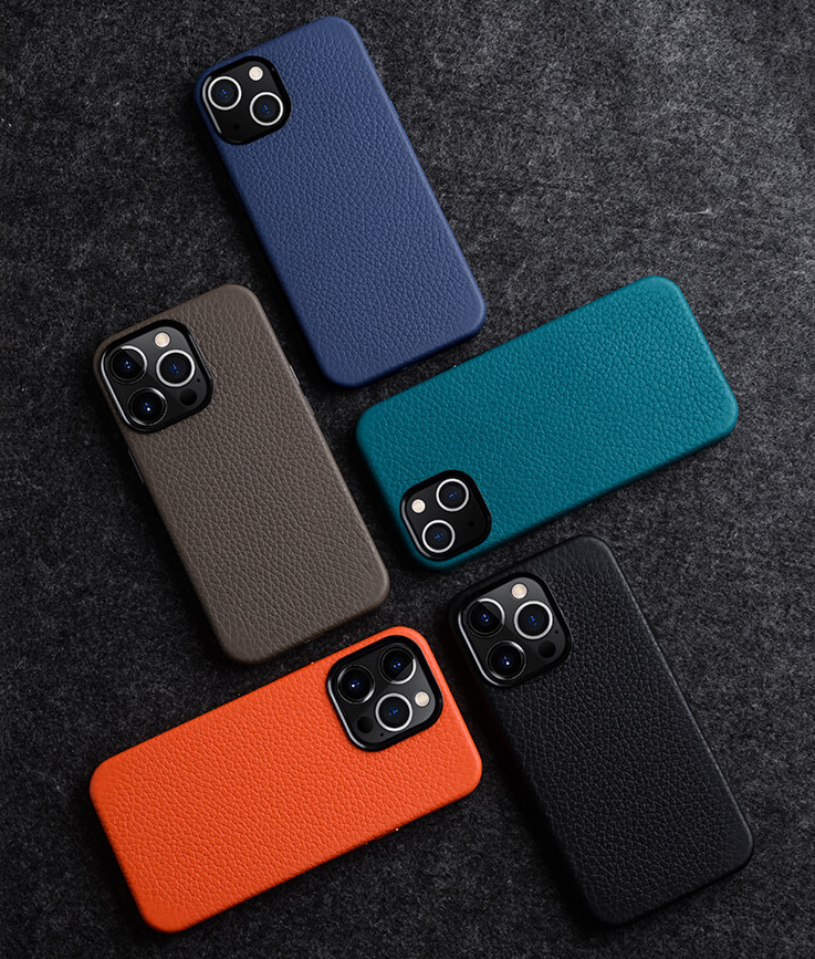 Title 2, Leather mobile phone case with full edge non-sl...