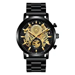 Relógio multifuncional masculino com calendário e design vazado. Monitore tempo e data com este acessório elegante e funcional para o homem moderno. — foto 6