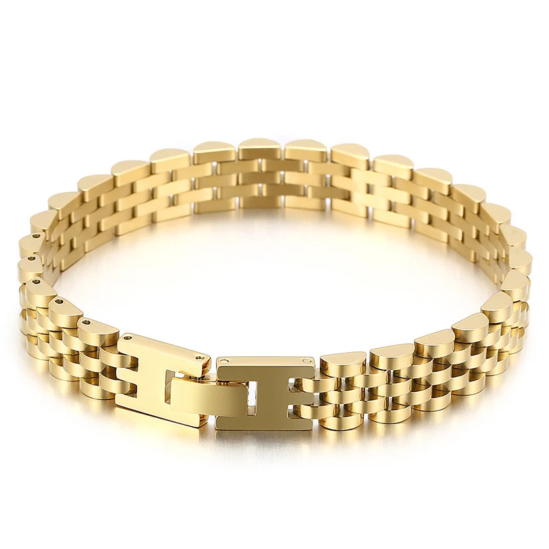 Pulseira fashion corrente de relógio em aço inoxidável popular, com vários tamanhos, adorno de personalidade, estilo único. — foto 9
